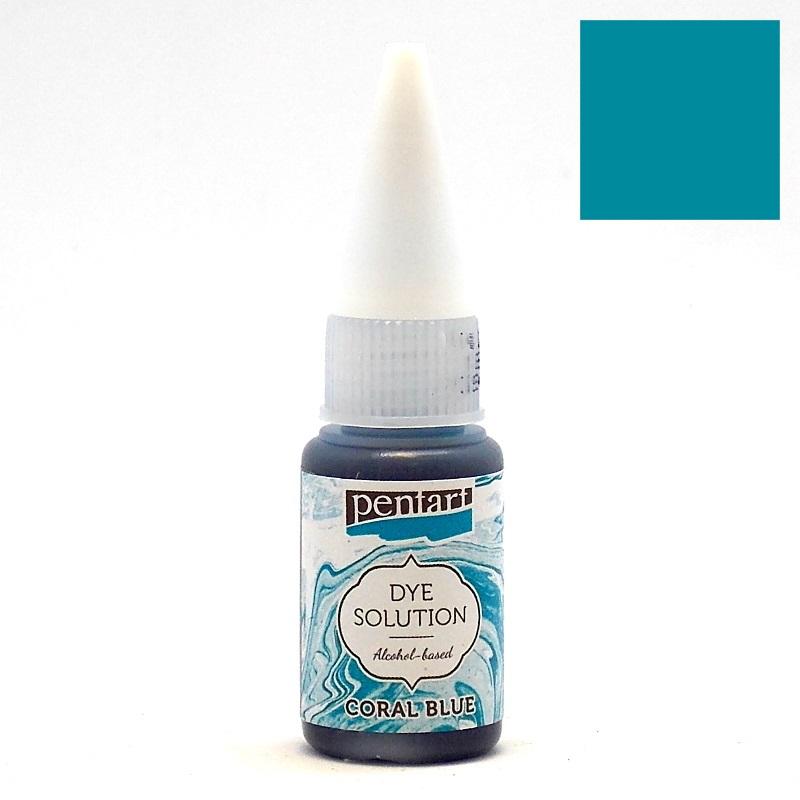 Färbemittel für Elfenbeinharz 10ml - korallblau - Bastelschachtel - Färbemittel für Elfenbeinharz 10ml - korallblau