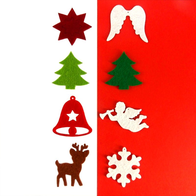 Bastelfilz Figuren - Weihnachten gemischt mit Reh - Bastelschachtel - Bastelfilz Figuren - Weihnachten gemischt mit Reh