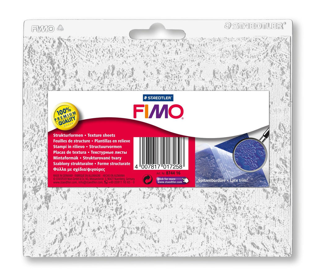 Fimo Strukturform - Spitzenbordüre - Bastelschachtel