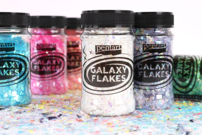 Galaxy Flakes 15g - Earth green - Bastelschachtel - Galaxy Flakes 15g - Earth green