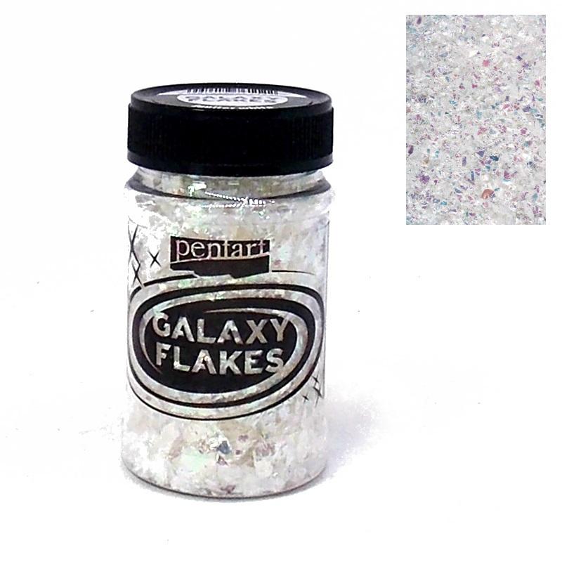 Galaxy Flakes 15g - Jupiter white - Bastelschachtel - Galaxy Flakes 15g - Jupiter white