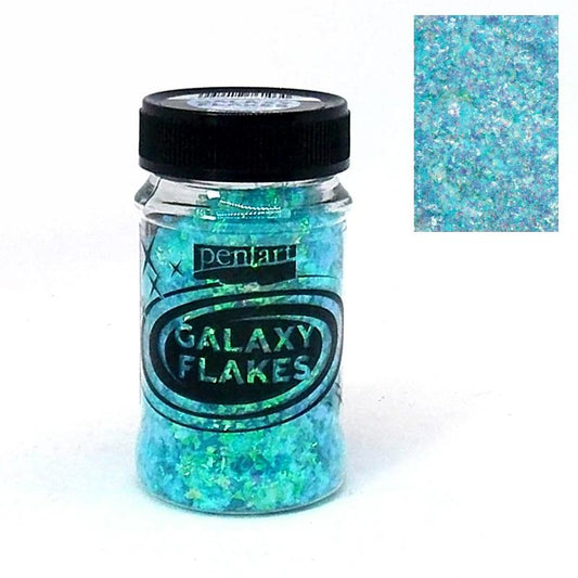 Galaxy Flakes 15g - Uranus blue - Bastelschachtel - Galaxy Flakes 15g - Uranus blue