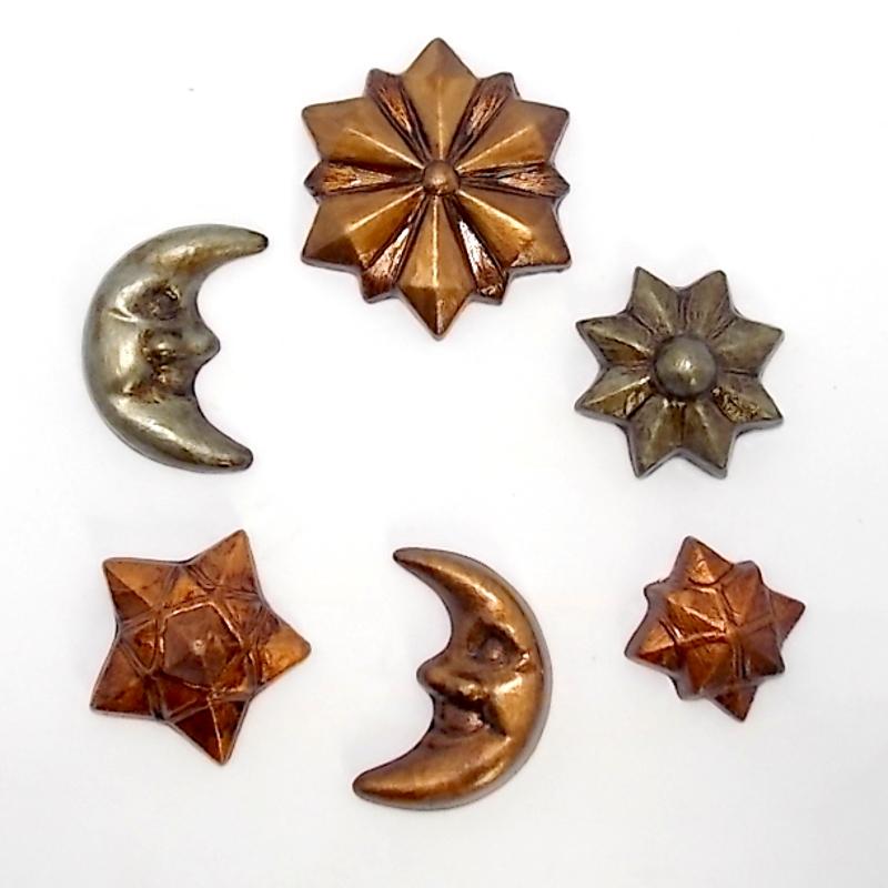 Gießform - Mond und Sterne - Bastelschachtel - Gießform - Mond und Sterne