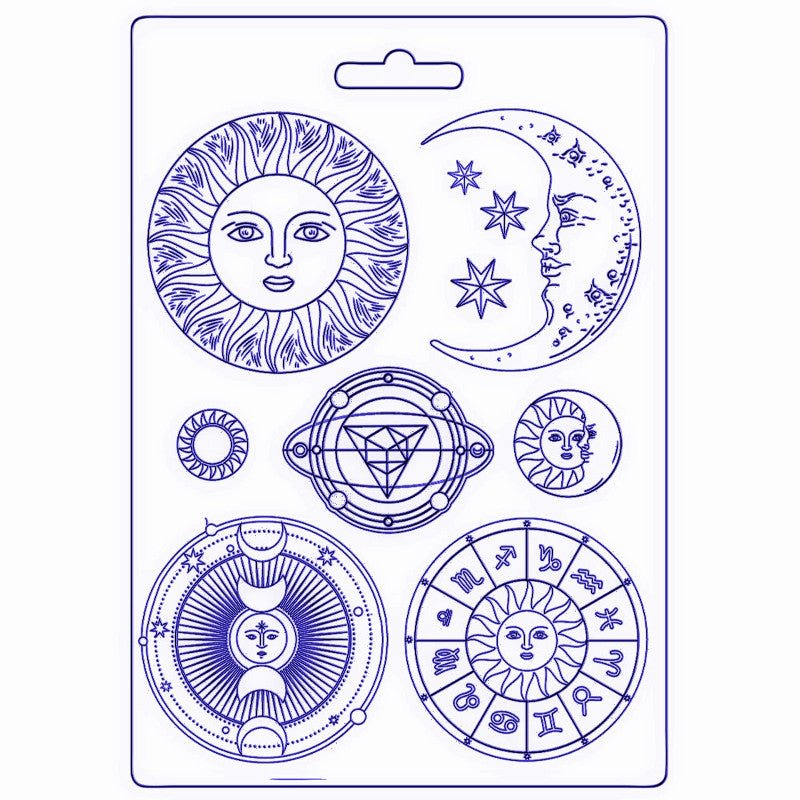 Prägeform - Cosmos infinity - Sun and moon - Bastelschachtel - Prägeform - Cosmos infinity - Sun and moon