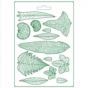 Gießform A5 - Garden house - Leaves - Bastelschachtel - Giessform - motivform - a5 - stamperia - leaves - bastelschachtel