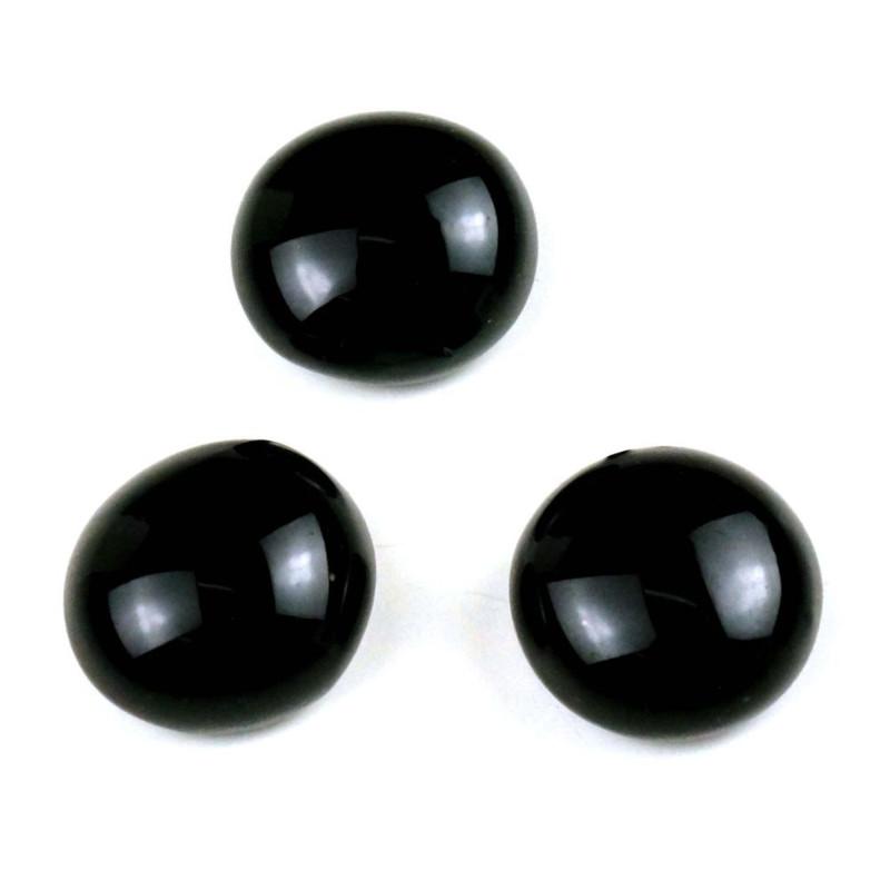 Glas-Nuggets - schwarz opak 18-20mm - Bastelschachtel
