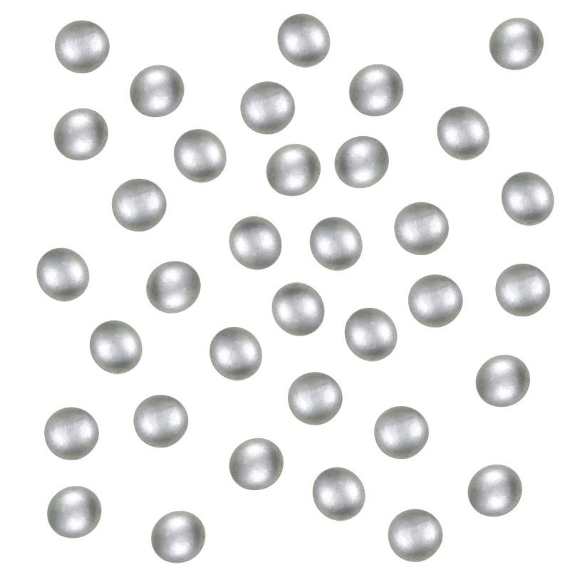 Glas-Nuggets - silber 13-15mm - Bastelschachtel