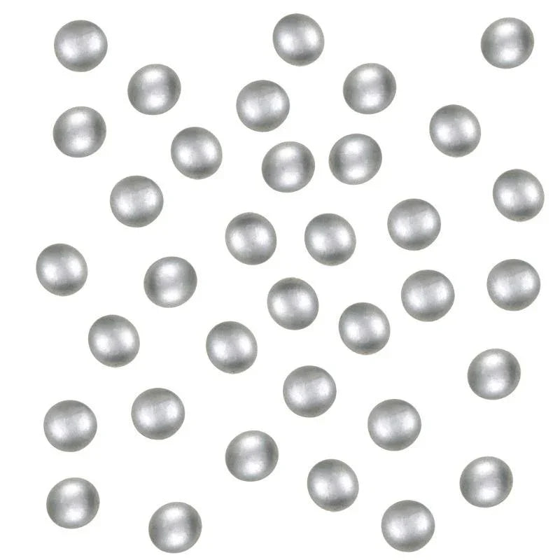 Glas-Nuggets - silber 13-15mm - Bastelschachtel