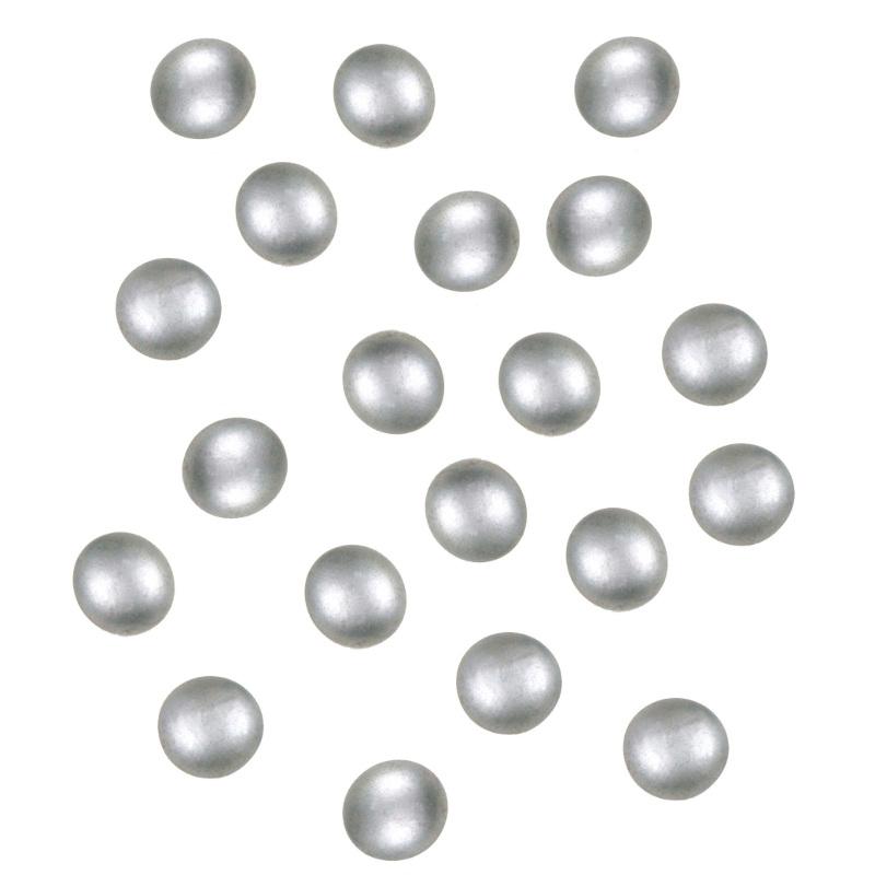 Glas-Nuggets - silber 18-20mm - Bastelschachtel