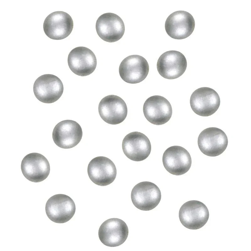 Glas-Nuggets - silber 18-20mm - Bastelschachtel