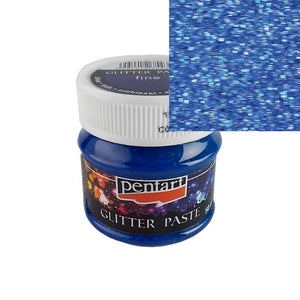 Glitterpaste fine 50ml - blau - Bastelschachtel - Glitterpaste fine 50ml - blau
