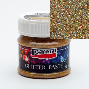 Glitterpaste fine 50ml - gold - Bastelschachtel - Glitterpaste fine 50ml - gold