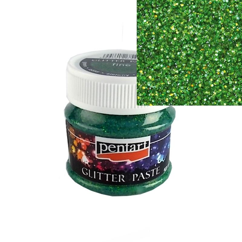 Glitterpaste fine 50ml - grün - Bastelschachtel - Glitterpaste fine 50ml - grün