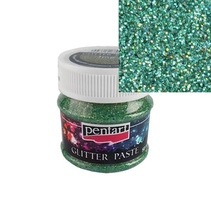 Glitterpaste fine 50ml - hellgrün - Bastelschachtel - Glitterpaste fine 50ml - hellgrün