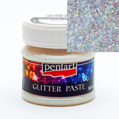 Glitterpaste fine 50ml - regenbogen - Bastelschachtel - Glitterpaste fine 50ml - regenbogen