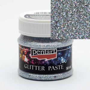 Glitterpaste fine 50ml - silber - Bastelschachtel - Glitterpaste fine 50ml - silber