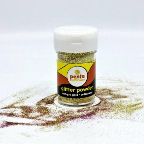 Glitterpulver 15g - antikgold - Bastelschachtel