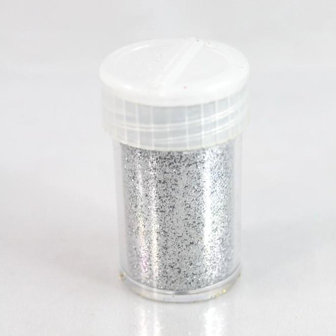 Glitterpulver 15g - silber - Bastelschachtel