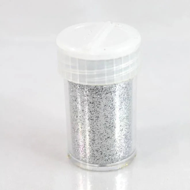 Glitterpulver 15g - silber - Bastelschachtel