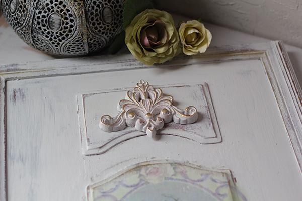 Holz Ornament - baroque 1., klein - Bastelschachtel - Holz Ornament - baroque 1., klein