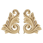 Holz Ornament - baroque twin 2. - Bastelschachtel