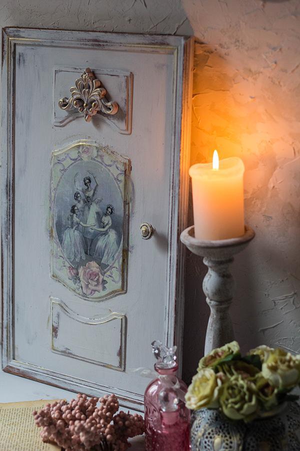 Holz Ornament - baroque twin 2. - Bastelschachtel