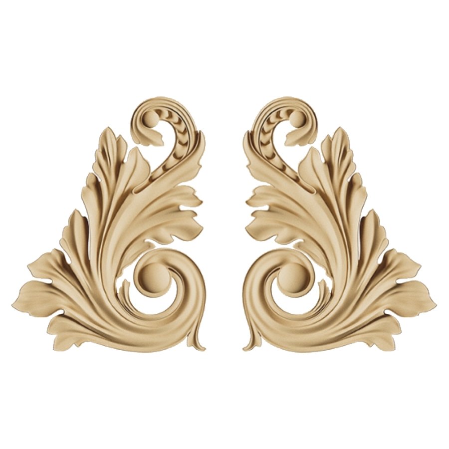 Holz Ornament - baroque twin 2. - Bastelschachtel - Holz Ornament - baroque twin 2.