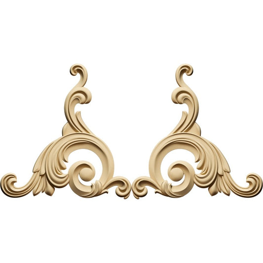 Holz Ornament - baroque twin 3. - Bastelschachtel - Holz Ornament - baroque twin 3.