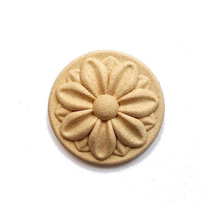 Holz Ornament - Blume 1., 6cm - Bastelschachtel - Holz Ornament - Blume 1., 6cm