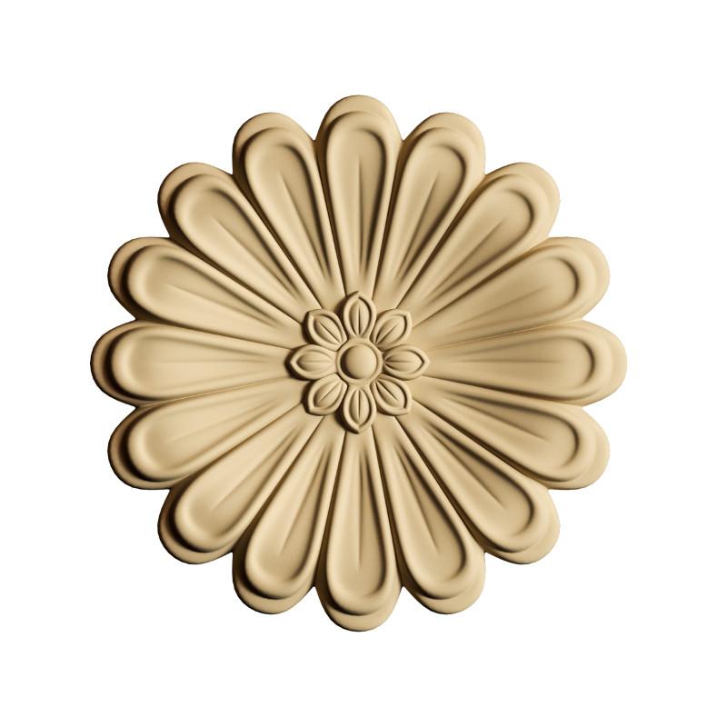 Holz Ornament - Blume 3., 12cm - Bastelschachtel - Holz Ornament - Blume 3., 12cm
