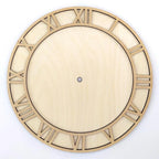 Holz Uhrblatt, rund 30cm mit Ziffern - Bastelschachtel