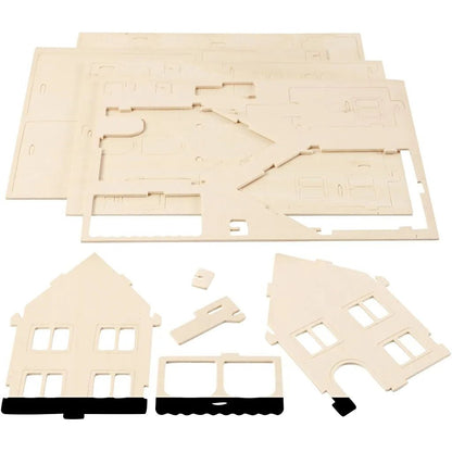 Holzhaus mit Veranda - Bastelschachtel - Holzhaus mit Veranda