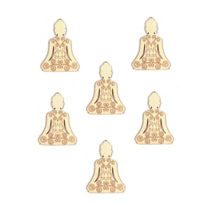 Holzfigur - Buddha groß, 6-er - Bastelschachtel - Holzfigur - Buddha groß, 6-er