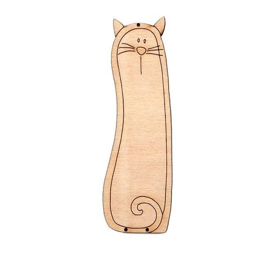 Holzfigur - Katze Schnuffi, groß - Bastelschachtel - Holzfigur - Katze Schnuffi, groß