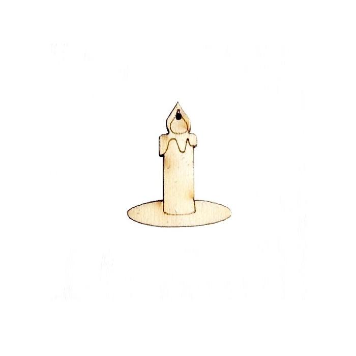 Holzfigur - Kerze, klein
