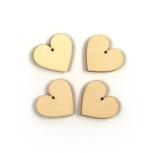 Holzfigur - Kleines Herz 4 Stück - Bastelschachtel - Holzfigur - Kleines Herz 4 Stück