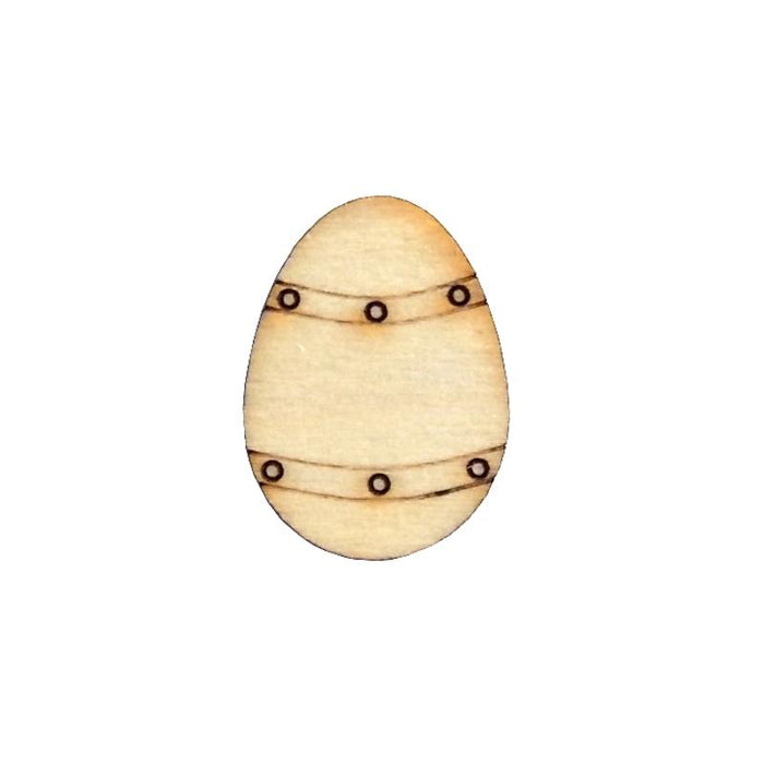 Holzfigur - Osterei mit Streifen