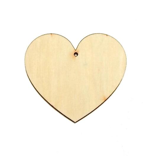 Holzfigur - Großes Herz 10,8x10cm