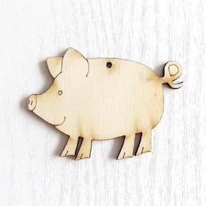 Holzfigur - Schwein Piggy - Bastelschachtel - Holzfigur - Schwein Piggy