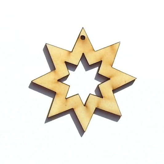 Holzfigur - Stern gestanzt, groß - Bastelschachtel - Holzfigur - Stern gestanzt, groß