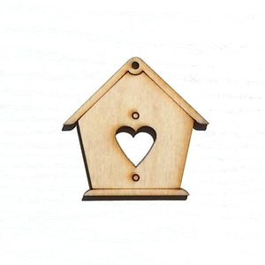 Holzfigur - Vogelhaus, groß - Bastelschachtel - Holzfigur - Vogelhaus, groß