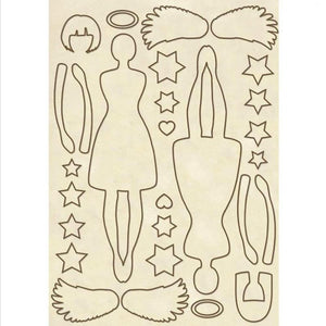 Holzfiguren Set - Angel - Bastelschachtel - Holzfiguren Set - Angel