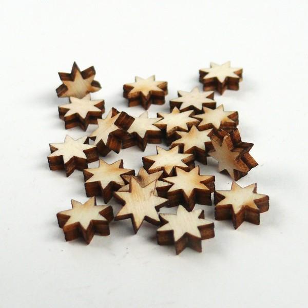 Holzfiguren Set - Mini Sterne, 20 Stück