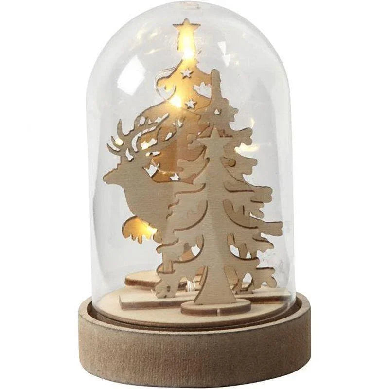 Holzfiguren Set - Wald mit Hirsch - Bastelschachtel