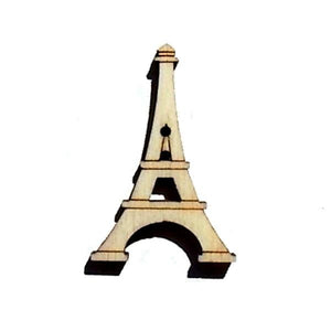 Holzknopf - Eiffel Turm - Bastelschachtel - Holzknopf - Eiffel Turm