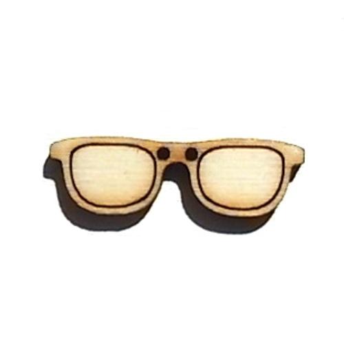 Holzknopf - Sonnenbrille - Bastelschachtel - Holzknopf - Sonnenbrille