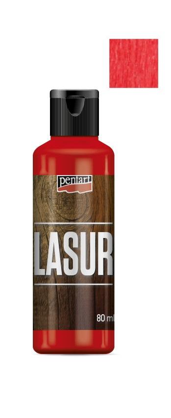 Holzlasur für Innenbereich 80ml - rot - Bastelschachtel - Holzlasur für Innenbereich 80ml - rot Pentart Farbe