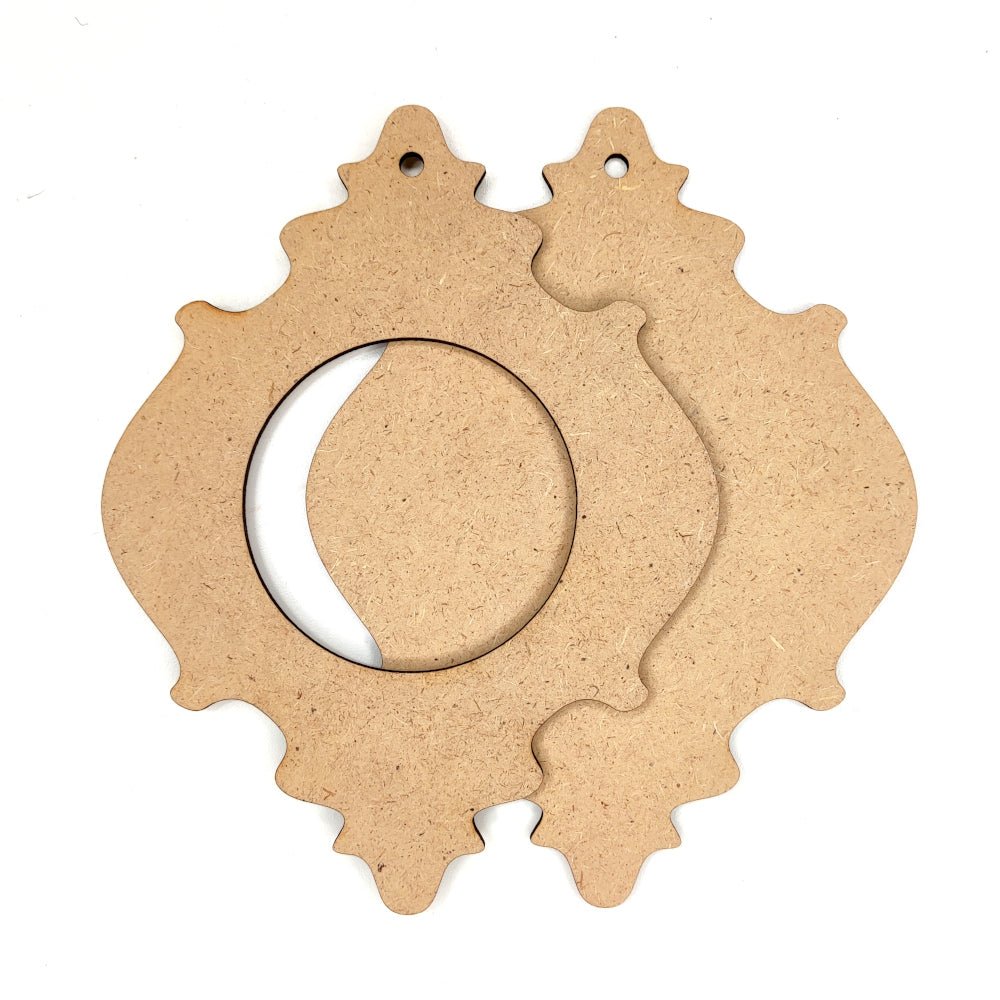 MDF Holzrahmen ornament, groß - Bastelschachtel - MDF Holzrahmen ornament, groß