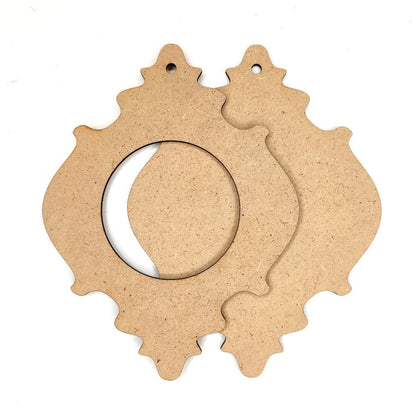 MDF Holzrahmen ornament, groß - Bastelschachtel - MDF Holzrahmen ornament, groß