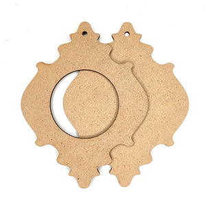 MDF Holzrahmen ornament, groß - Bastelschachtel - MDF Holzrahmen ornament, groß